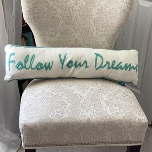 Pottery Barn Teen “Follow Your Dreams” accent pillow